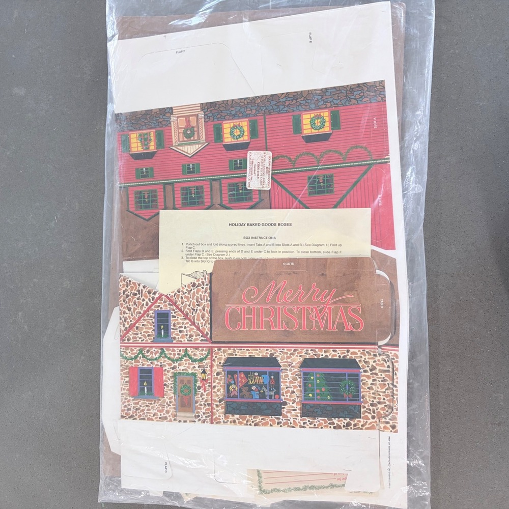 Vintage 1985 Current Inc Christmas Holiday Baked Goods Boxes Recipe Cards sealed